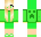 creeper girl with hoodie and headphones
