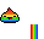 rainbow poop