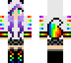 rainbow wolf girl