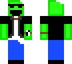 the blocky green guy