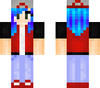 blue haired pokemon trainer girl