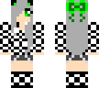 cat girl green eye and ears