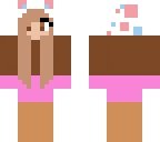 cute girl in ice-cream onesie