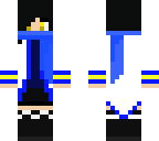 kaito with black hair and female