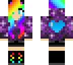 rainbow heart girl