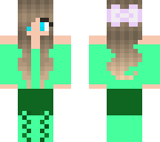 minty green girl