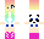 my bff panda rainbow girl skin