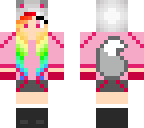 rainbow wolf girl