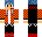 the kid with blue hair