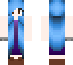 blue haired cyborg girl