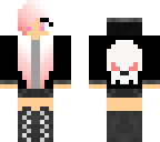 edited pink skull girl
