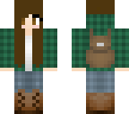 green plaid girl