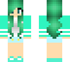 mint green girl