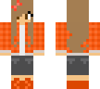 orange flannel girl