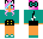 pink haired cat girl