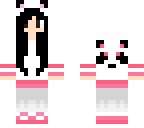 black hair pink panda