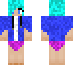 blue hair girl that can take off clothes