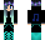 blue hair music girl