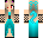 cat girl in a blue dress