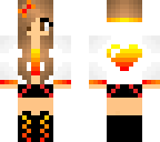 cute fire heart girl