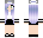 purple hair black and white girl