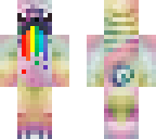 rainbow head set pug