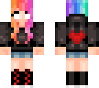 rainbow herobrine girl