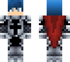 red cape blue hair