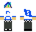 blue haired boy