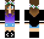 edited brunette purple and blue