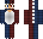 half red half blue dino