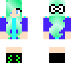 pretty girl with green hair