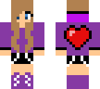 purple outfit girl for valentines day