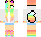 rainbow wolf girl