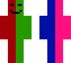 red blue green pink