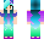 blue ombre girl