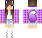 cute purple flannel girl
