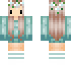 cyan chibi girl steve version