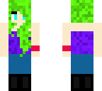 green haired girl