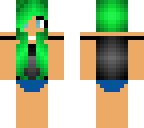 green haired girl