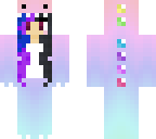 half hair dino onesie girl