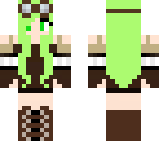 pilot girl with green hair