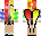 red and yellow green and blue angel
