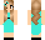 summer girl in blue dress