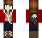 flannel girl with earphones and tail - fixed