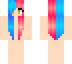 pink and blue sided hair template
