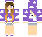 purple unicorn hoodie girl