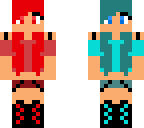 red and blue