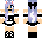 white cat maid