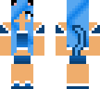 blue cute cat girl